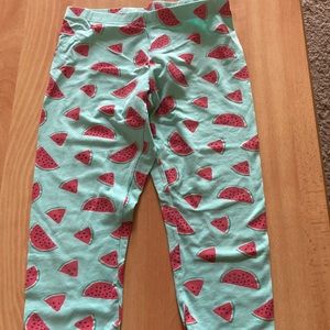 Girls Pants. Green with watermelons. 14-16